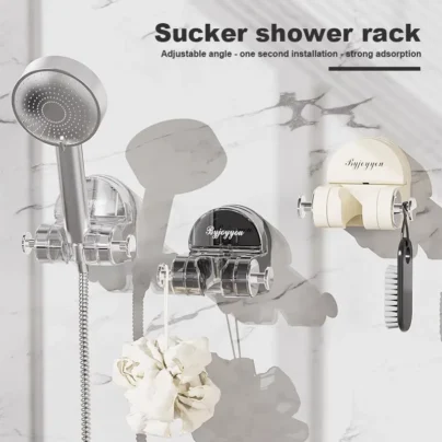 Wall Mount Shower Bracket Without Holes With Suction Cup