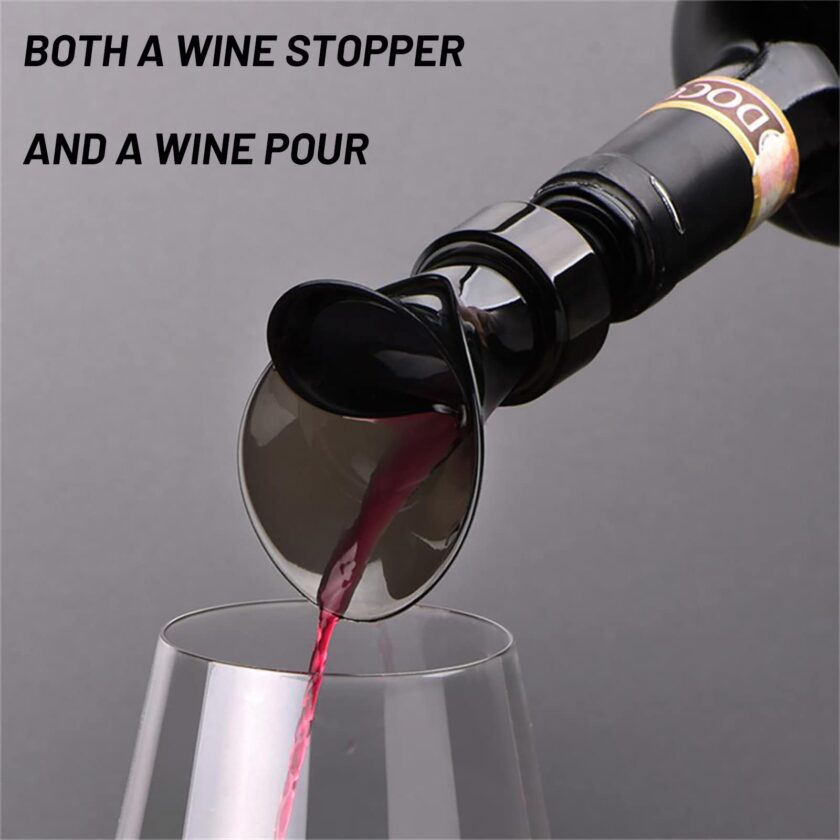 2-in-1 Wine Aerator Pourer & Bottle Stopper - Image 2