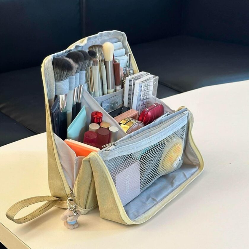 Standing Makeup Bag – Portable, Large Capacity