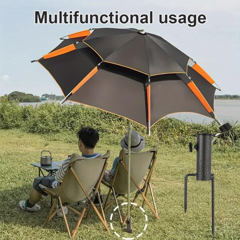 Heavy-Duty Adjustable Spiral Ground Anchor Umbrella Holder - Image 3