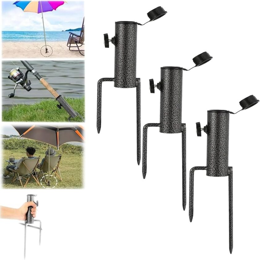 Heavy-Duty Adjustable Spiral Ground Anchor Umbrella Holder - Image 5
