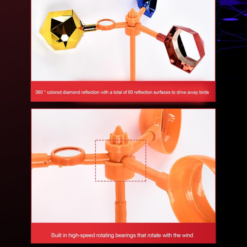 Bird Scare Reflector & Wind Spinner with Sound - Image 7