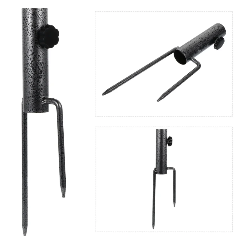 Heavy-Duty Adjustable Spiral Ground Anchor Umbrella Holder - Image 6