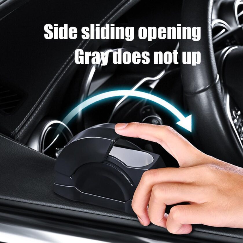 Slide-Lid Car Ashtray — Compact, Odor-Sealing & LED-Lit - Image 7